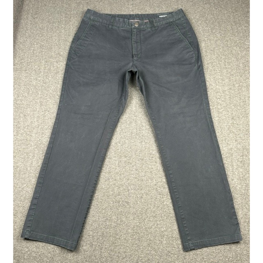Bonobos Slim Fit Chinos Mens 34x27.5 Gray Stretch Cotton Pants 14870-BL007